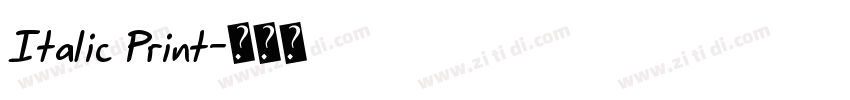 Italic Print字体转换